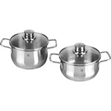 WMF 0730086040 kit de cacerolas, Conjunto de ollas acero fino, Acero inoxidable, Acero inoxidable, Acero inoxidable, Acero inoxidable, Vidrio, 250 °C