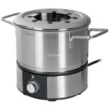 WMF Lono 04.1513.0011 fondue, gourmet y wok 1,5 L 8 personas(s) acero fino/Negro, 8 personas(s), 1,5 L, Negro, Cromo, Alrededor, Listo, 1400 W