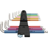 Wera 3950 SPKL/9 SM Multicolour, Destornillador Juego de llaves acodadas métricas, acero inoxidable