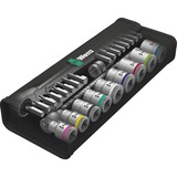 Wera 8100 SB 8 Juego de llaves de tubo, Kit de herramientas negro/Plateado, Juego de llaves de tubo, Negro, Cromo, CE, Mango de carraca, 1 pieza(s), 3/8"