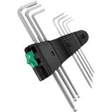 Wera 950 PKL/9 SM N, Destornillador cromado, Juego de llaves acodadas métricas, cromado mate