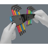 Wera 967 SL/9 Multicolour, Destornillador Juego de llaves acodadas TORX® HF con función de sujeción