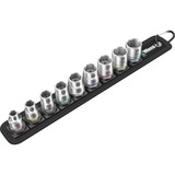 Wera Belt B 4 Juego de enchufes, Llave de tubo negro/Plateado, Juego de enchufes, 3/8", Métrico, 9 cabezal(es), 8,10,12,13,15,16,17,18,19 mm