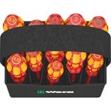 Wera Kraftform 2go 100 punta de destornillador 11 pieza(s) rojo/Amarillo, 11 pieza(s), Phillips, Pozidriv, Torx, PH 1,PH 2, PZ 1,PZ 2, T10,T15,T20, 50 x 120 mm