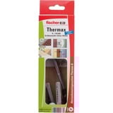 fischer 045683 tornillo/tuerca 2 pieza(s) M6, Pasador negro/Gris, Tornillo, Madera, M6, Rosca parcial, Acero inoxidable, Brillo
