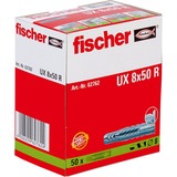 fischer 062762 tornillo de anclaje y taco 50 pieza(s) 5 cm, Pasador gris claro, Gris, 5 cm, 8 mm, 6 cm, 4,5 mm, 6 mm