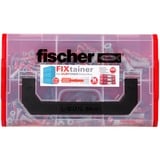 fischer 535968 caja de almacenaje Rectangular Negro, Rojo, Transparente, Pasador gris claro/Rojo, Caja de almacenaje, Negro, Rojo, Transparente, Rectangular, Monocromo