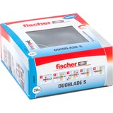 fischer DUOBLADE S 20 pieza(s) Anclaje de expansión, Pasador gris claro/Rojo, Anclaje de expansión, Concreto, Gris, 4,4 cm, 5 cm, 20 pieza(s)