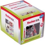 fischer DUOPOWER 10 x 80 25 pieza(s) 8 cm, Pasador gris claro/Rojo, Ladrillo, Concreto, Foam concrete, Gypsum fibre board, Albañilería, Cartón yeso, Nylon, 1 cm, 8 cm, 9 cm, 25 pieza(s)