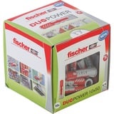 fischer DUOPOWER 10x50 LD, Pasador gris claro/Rojo