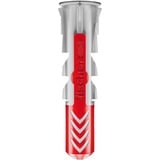 fischer DUOPOWER 5 x 25 LD clavija 100 pieza(s) De plástico Alrededor, Pasador gris claro/Rojo, Alrededor, De plástico, 2,5 cm, 5 mm, 3,5 cm, 100 pieza(s)