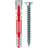 fischer Dübel DUOPOWER 6x50 S LD, Pasador gris claro/Rojo