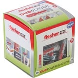 fischer Dübel DUOPOWER 8x40 S PH LD, Pasador gris claro/Rojo
