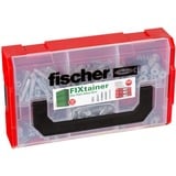 fischer FIXtainer 175 pieza(s) Kit de tornillos, Pasador gris claro, Kit de tornillos, Negro, Gris, Rojo, Plata, 175 pieza(s)