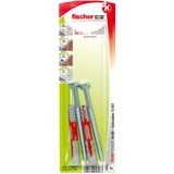 fischer Taco DUOPOWER 10x80 S K, Pasador gris claro/Rojo
