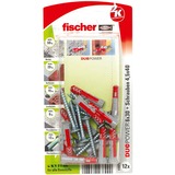 fischer Taco DUOPOWER 6x30 RB K, Pasador gris claro/Rojo