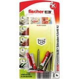 fischer Taco DUOPOWER 6x30 S A2 K, Pasador gris claro/Rojo