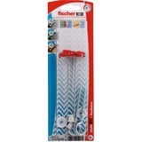 fischer Taco basculante DUOTEC 10 RH K, Pasador gris claro/Rojo