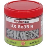 fischer Taco universal UX 6x35 R, caja, Pasador gris