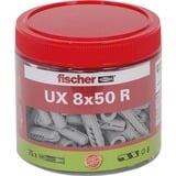 fischer Taco universal UX 8x50 R, caja, Pasador gris claro