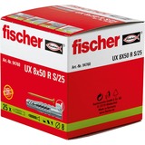 fischer UX 8x50 R S/25, Pasador gris claro