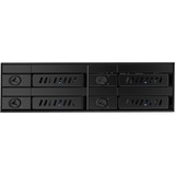 Chieftec CMR-425 panel bahía disco duro Panel de instalación Negro, Bastidor de instalación negro, Panel de instalación, Negro, Metal, 9.5 mm, 1 Ventilador(es), 4 cm