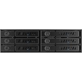 Chieftec CMR-625 panel bahía disco duro Negro, Bastidor de instalación negro, Negro, Metal, 9.5 mm, 1 Ventilador(es), 4 cm, Unidad de disco duro