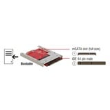 DeLOCK 62495 tarjeta y adaptador de interfaz Interno mSATA, Bastidor de instalación IDE, mSATA, 98 mm, 70 mm, 7 mm