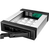 ICY BOX IB-129SSK-B 13,3 cm (5.25") Panel embellecedor frontal Negro, Chasis intercambiable negro, 13,3 cm (5.25"), Panel embellecedor frontal, Negro, 2.5/3.5", SATA, SATA II, SATA III, Serial Attached SCSI (SAS), Aluminio