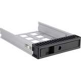 ICY BOX IB-129SSK-B 13,3 cm (5.25") Panel embellecedor frontal Negro, Chasis intercambiable negro, 13,3 cm (5.25"), Panel embellecedor frontal, 2.5/3.5", SATA, SATA II, SATA III, Serial Attached SCSI (SAS), Negro, Aluminio