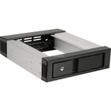 ICY BOX IB-158SK-B 13,3 cm (5.25") Panel de instalación Negro, Chasis intercambiable negro, 13,3 cm (5.25"), Panel de instalación, 3.5", SATA, SATA II, SATA III, Negro, Aluminio