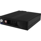 ICY BOX IB-170SK-B 13,3 cm (5.25") Panel embellecedor frontal Negro, Chasis intercambiable negro, 13,3 cm (5.25"), Panel embellecedor frontal, 3.5", SATA, Serial ATA II, Serial ATA III, Negro, Aluminio