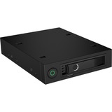 ICY BOX IB-2212SSK Negro, Chasis intercambiable negro, Negro, Aluminio, Metal, 7,9.5,12.5 mm, 6 Gbit/s, Poder, 100 mm