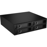 ICY BOX IB-2242SSK Negro, Chasis intercambiable negro, Negro, 2 Ventilador(es), 6 Gbit/s, Unidad de disco duro, Poder, SATA
