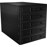 ICY BOX IB-565SSK 3x 5,25" Bandeja para disco duro Negro, Bastidor de instalación negro, 3x 5,25", Bandeja para disco duro, 2.5", SATA, SATA II, SATA III, Serial Attached SCSI (SAS), Negro, Aluminio