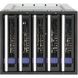 Icy Dock MB155SP-B panel bahía disco duro Negro, Chasis intercambiable negro/Plateado, Negro, 1 Ventilador(es), 6 Gbit/s, 146,4 mm, 200,4 mm, 125 mm