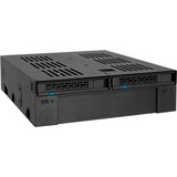 Icy Dock MB322SP-B panel bahía disco duro Negro, Bastidor de instalación negro, Negro, Metal, Plástico, 7,9.5 mm, 6 Gbit/s, Unidad de disco duro, SSD, 41,3 mm
