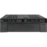 Icy Dock MB322SP-B panel bahía disco duro Negro, Bastidor de instalación negro, Negro, Metal, Plástico, 7,9.5 mm, 6 Gbit/s, Unidad de disco duro, SSD, 41,3 mm