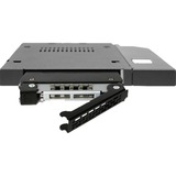 Icy Dock MB411SPO-B panel bahía disco duro Negro, Chasis intercambiable negro, 2.5", SATA, Serial Attached SCSI (SAS), Negro, Metal, 6 Gbit/s, Unidad de disco duro, SSD