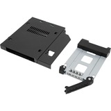 Icy Dock MB411SPO-B panel bahía disco duro Negro, Chasis intercambiable negro, 2.5", SATA, Serial Attached SCSI (SAS), Negro, Metal, 6 Gbit/s, Unidad de disco duro, SSD