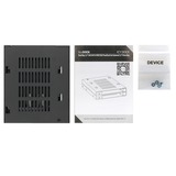 Icy Dock MB522SP-B base de conexión para disco duro Negro, Chasis intercambiable negro, Unidad de disco duro, SSD, SATA, 2.5,3.5", 6 Gbit/s, Negro, Datos, Poder