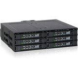 Icy Dock MB608SP-B panel bahía disco duro Negro, Chasis intercambiable negro, Negro, Metal, 5,9.5 mm, 1 Ventilador(es), 4 cm, Unidad de disco duro, Poder
