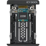 Icy Dock MB705M2P-B caja para disco duro externo Caja externa para unidad de estado sólido (SSD) Negro M.2, Convertidor negro, Caja externa para unidad de estado sólido (SSD), M.2, M.2, 32 Gbit/s, Negro