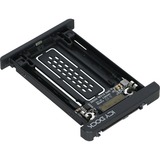 Icy Dock MB705M2P-B caja para disco duro externo Caja externa para unidad de estado sólido (SSD) Negro M.2, Convertidor negro, Caja externa para unidad de estado sólido (SSD), M.2, M.2, 32 Gbit/s, Negro