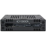 Icy Dock MB742SP-B panel bahía disco duro Negro, Chasis intercambiable negro, Negro, Metal, Plástico, 9.5 mm, 12 Gbit/s, CE, REACH, 101,6 mm