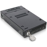Icy Dock MB833M2K-B caja para disco duro externo Caja externa para unidad de estado sólido (SSD) Negro M.2, Chasis intercambiable negro, Caja externa para unidad de estado sólido (SSD), M.2, SAS, 32 Gbit/s, Negro