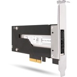 Icy Dock MB840M2P-B tarjeta y adaptador de interfaz Interno M.2, Bastidor de instalación negro/Plateado, PCIe, M.2, PCIe 3.0, Negro, Plata, Pasivo, 32 Gbit/s