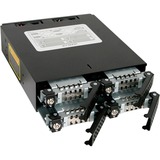 Icy Dock MB994SK-1B panel bahía disco duro Negro, Chasis intercambiable negro, Negro, Aluminio, SECC, 7,9.5,12.5 mm, 2 Ventilador(es), 4 cm, 146 mm