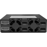 Icy Dock MB994SP-4S panel bahía disco duro Negro, Chasis intercambiable negro, Negro, SECC, 4 cm, 6 Gbit/s, Poder, Estado, 146 mm, Minorista