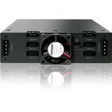 Icy Dock MB996SK-6SB panel bahía disco duro Negro, Chasis intercambiable negro, Negro, Metal, 9.5 mm, 1 Ventilador(es), 4 cm, 12 Gbit/s